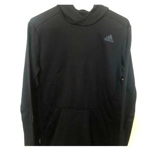 Adidas Climalite black runner’s hooded sweatshirt